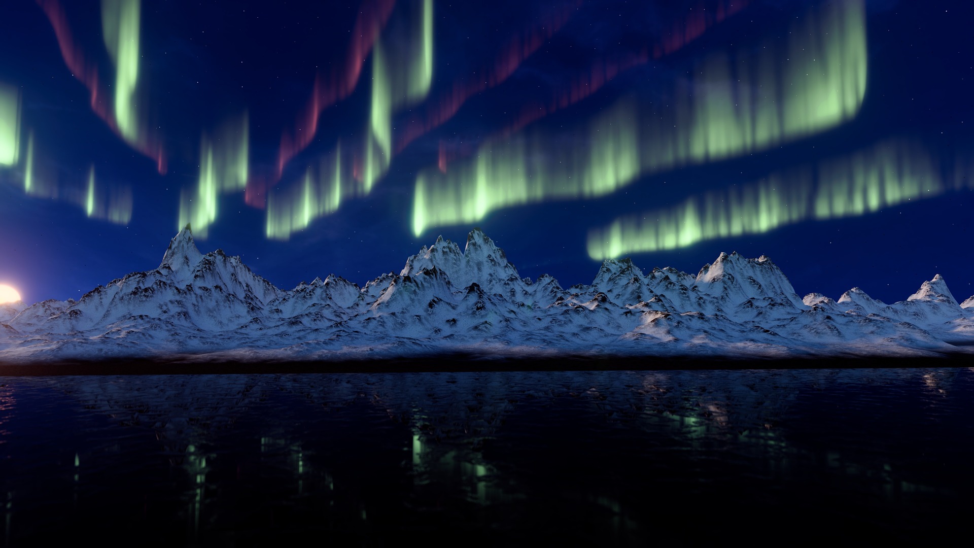 Polarlichter am Himmel