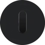 Berker 1001204500 Abdeckplatte mit Knebel R.Classic schwarz glänzend 