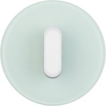 Berker 1001208300 Abdeckplatte mit Knebel Serie R.Classic Glas polarweiß 