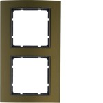 Berker 10123001 Rahmen 2-fach B.3 Alu braun/anthrazit 