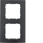 Berker 10123005 Rahmen 2-fach B.3 Alu schwarz/anthrazit 