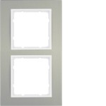 Berker 10123904 Rahmen 2-fach B.3 Alu/polarweiß matt Aluminium eloxiert 