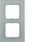 Berker 10126414 Glasrahmen 2-fach B.7 Glas alu/alu matt lackiert 