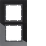 Berker 10126616 Glasrahmen 2-fach B.7 Glas schwarz/anthrazit matt 