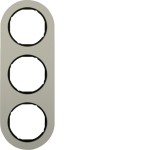 Berker 10132084 Rahmen 3-fach Serie R.Classic Alu/schwarz 