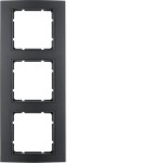 Berker 10133005 Rahmen 3-fach B.3 Alu schwarz/anthrazit 