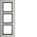 Berker 10133606 Rahmen 3-fach B.7 Edelstahl/anthrazit 