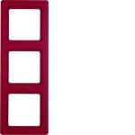 Berker 10136062 Rahmen 3-fach Q.1 rot samt 