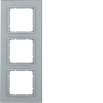 Berker 10136414 Glasrahmen 3-fach B.7 Glas alu/alu matt lackiert 