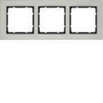 Berker 10233606 Rahmen 3-fach waagerecht B.7 Edelstahl/anthrazit 
