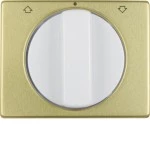 Berker 1077010200 Zentralstück mit Drehknopf für Jalousie-Drehschalter Arsys gold Metall/polarweiß 