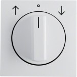 Berker 1080190900 Zentralstück mit Drehknopf für Jalousie-Drehschalter S.1/B.3/B.7 polarweiß matt 