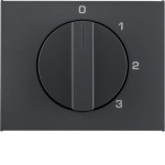 Berker 1087710600 Zentralstück mit Drehknopf für 3-Stufenschalter K.1 anthrazit matt 