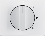 Berker 1087710900 Zentralstück mit Drehknopf für 3-Stufenschalter K.1 polarweiß glänzend 
