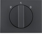 Berker 1088710600 Zentralstück mit Drehknopf für 3-Stufenschalter K.1 anthrazit matt 
