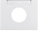 Berker 11650069 Zentralstück mit Beschriftungsfeld für Drucktaster Arsys polarweiß glänzend 