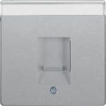 Berker 11706084 Zentralstück mit Staubschutzschieber und Beschriftungsfeld Q.1/Q.3/Q.7/Q.9 alu samt lackiert 