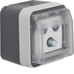 Berker 12033535 Antennen-Steckdose 3Loch Einzeldose AP W.1 grau 