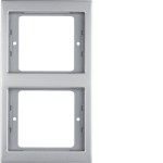 Berker 13237004 Rahmen 2-fach senkrecht K.5 Edelstahl Metall mattiert 