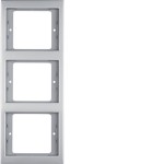 Berker 13337004 Rahmen 3-fach senkrecht K.5 Edelstahl Metall mattiert 