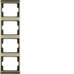 Berker 13440001 Rahmen 4-fach senkrecht Arsys hellbronze Metall 