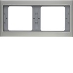 Berker 13637004 Rahmen 2-fach waagerecht K.5 Edelstahl Metall mattiert 