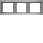 Berker 13737004 Rahmen 3-fach waagerecht K.5 Edelstahl Metall mattiert 