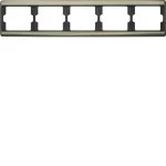 Berker 13940001 Rahmen 5-fach waagerecht Arsys hellbronze Metall 