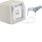 Berker 14093502 UAE Steckdose 8-polig geschirmt Cat.6 AP W.1 polarweiß 