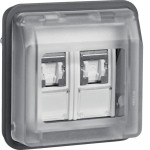 Berker 14103505 UAE Steckdosen-Einsatz 8/8-polig geschirmt Cat.6 W.1 grau 