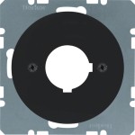 Berker 14322045 Zentralstück mit Einbauöffnung Ø 22,5 mm R.1/R.3 schwarz glänzend 