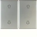 Berker 14340304 Wippe 2-fach mit Aufdruck Symbol Pfeile Arsys Edelstahl Rostfrei 