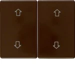 Berker 14350301 Wippe 2-fach mit Aufdruck Symbol Pfeile Arsys braun glänzend 