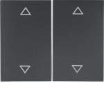 Berker 14357206 Wippe 2-fach mit Aufdruck Symbol Pfeile K.1 anthrazit matt 