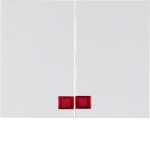 Berker 14377009 Wippe 2-fach mit roter Linse K.1 polarweiß glänzend 