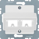 Berker 14721909 Zentralplatte für 1 oder 2 Einzelmodule Reichle&De-Massari polarweiß matt/samt 