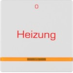 Berker 16216009 Wippe mit Linse und rotem Aufdruck 'Heizung' und '0' Q.1/Q.3/Q.7/Q.9 polarweiss samt 