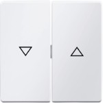 Berker 16256089 Wippe 2-fach mit Aufdruck Symbol Pfeil Q.1/Q.3 polarweiß samt 