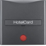 Berker 16401606 Hotelcard-Schaltaufsatz mit Aufdruck und roter Linse S.1/B.3/B.7 anthrazit matt 