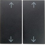 Berker 16441606 Wippe 2-fach mit Aufdruck Symbol Pfeile S.1/B.3/B.7 anthrazit matt 