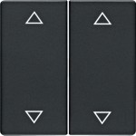 Berker 16446086 Wippe 2-fach mit Aufdruck Symbol Pfeile Q.1/Q.3 anthrazit samt 