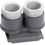 Berker 18893505 Rohreinführung 2-fach M20x1,5 W.1 grau 