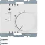 Berker 20300069 Temperaturregler mit Öffner Zentralstück Wippschalter und LED Arsys polarweiß glänzend 