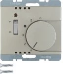 Berker 20319004 Temperaturregler 24V mit Öffner Zentralstück Wippschalter und LED Arsys edelstahl lackiert 