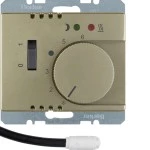 Berker 20349011 Fußbodentemperaturregler mit Schließer Zentralstück Wippschalter Arsys hellbronze lackiert 