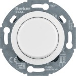 Berker 294410 Universal-Drehdimmer mit Zentralstück (R L C LED) Serie 1930/Glas polarweiß glänzend 