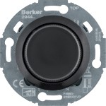 Berker 294411 Universal-Drehdimmer mit Zentralstück (R L C LED) Serie 1930/Glas schwarz glänzend 