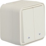 Berker 30753522 Jalousie-Serienschalter 1-polig mit Aufdruck Symbol Pfeile AP W.1 polarweiß 