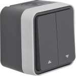 Berker 30753525 Jalousie-Serienschalter 1-polig mit Aufdruck Symbol Pfeile AP W.1 grau 