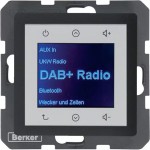 Berker 30846086 Radio Touch UP DAB+ Bluetooth Q.1/Q.3/Q.7/Q.9 anthrazit samt 